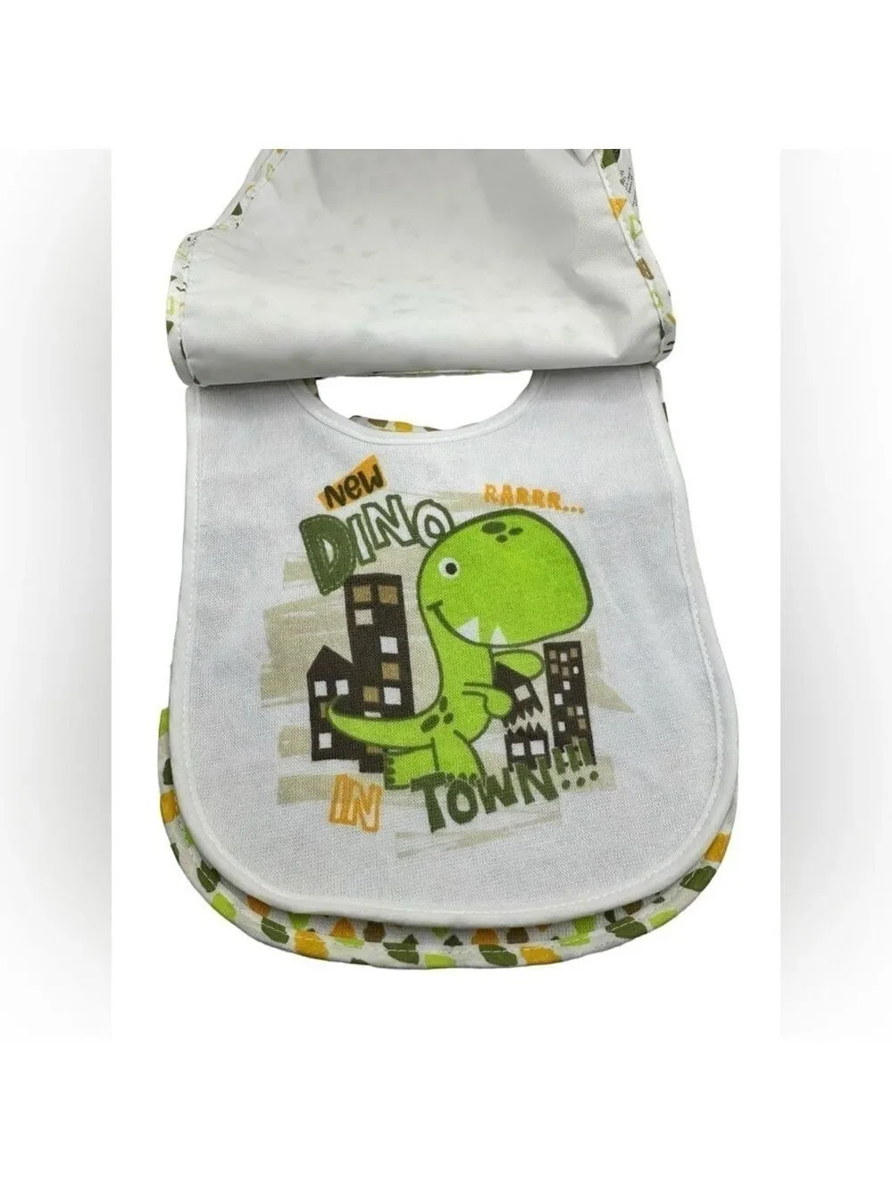 Parent’s Choice 5 Colorful Baby Bibs Water Resistant, Dinosaurs, Turtles NWT